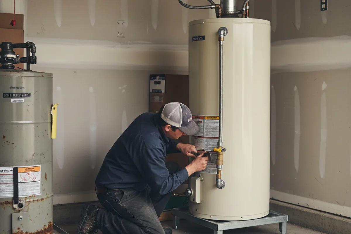 Water heater and shutoff valve replacement in North Palm Springs